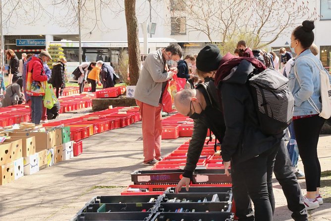 KILA-B&uuml;cherflohmarkt auf dem Blasii-Kirchplatz (Foto: agl)