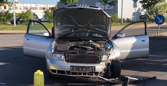 Unfall in Nordhausen (Foto: S.Dietzel)