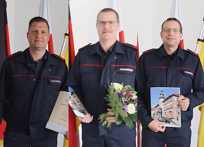 Bef&ouml;rderungen in der Nordh&auml;user Berufsfeuerwehr (Foto: Stadtverwaltung Nordhausen)