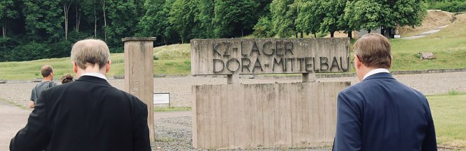 Geschichtsstunde f&uuml;r Polizisten an der Gedenkst&auml;tte Mittelbau-Dora (Foto: agl)