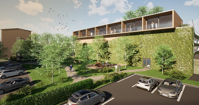 Ein Feriendorf auf dem Parkhaus (Foto: A.Heck) Ein Feriendorf auf dem Parkhaus (Foto: A.Heck)