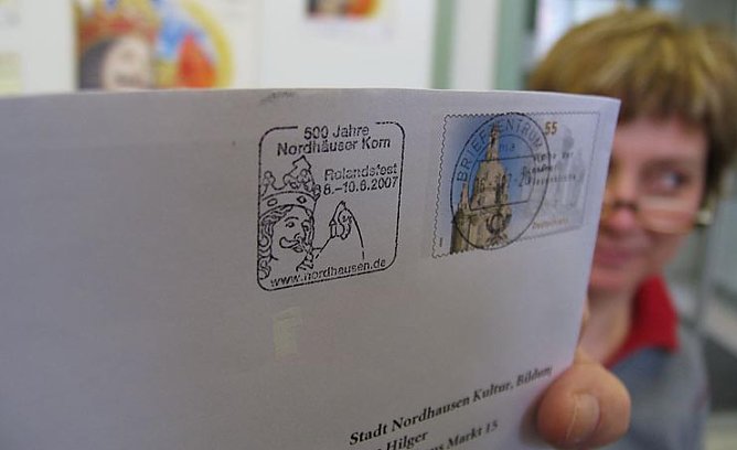 Werbunng mit Stempel (Foto: psv) Werbunng mit Stempel (Foto: psv)