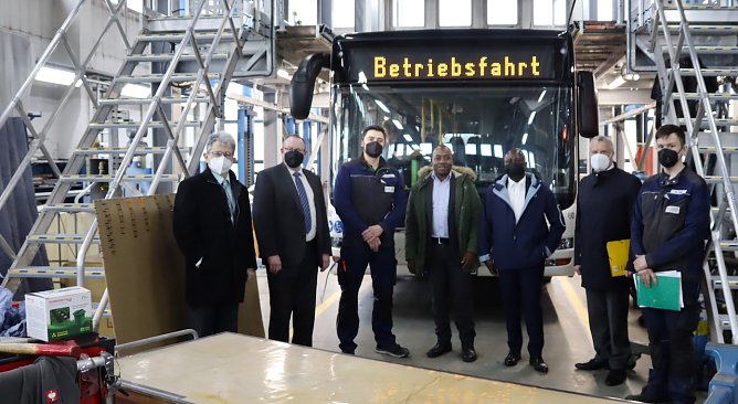 Besuch Delegation Ghana in Werkst&auml;tten der Stadtwerke Nordhausen Holding. (Foto: &copy;Stadtverwaltung Nordhausen)