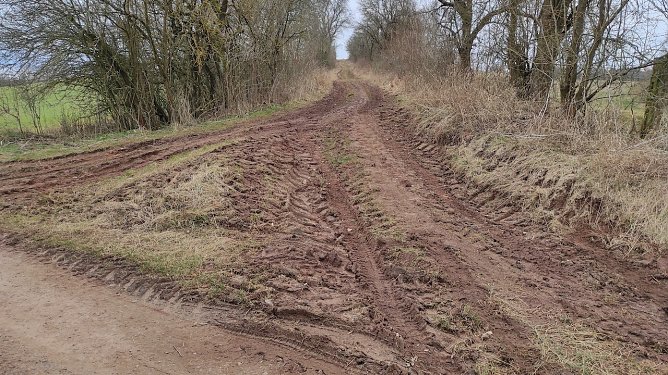 Zerfahren Wege in der Windlücke (Foto: privat) Zerfahren Wege in der Windlücke (Foto: privat)