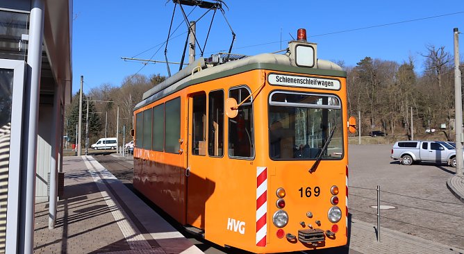 Schleifwagen in Nordhausen im Einsatz (Foto: Pressestelle Stadtverwaltung Nordhausen)