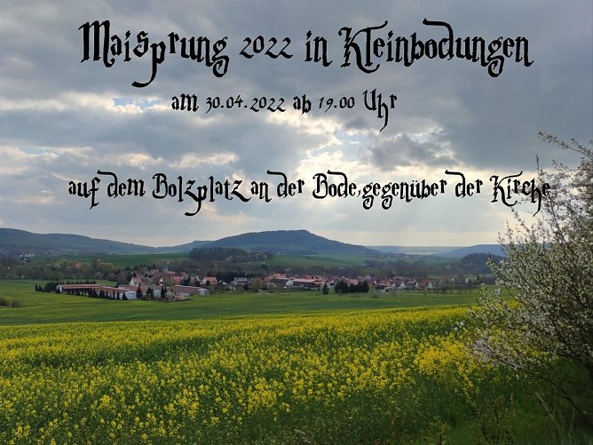 Kleinbodungen springt in den Mai (Foto: Daniela Steinecke) Kleinbodungen springt in den Mai (Foto: Daniela Steinecke)