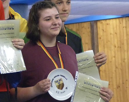 Stella Mohrig aus Kehmstedt kegelte in München bis aufs Treppchen (Foto: SV Aktivist Sollstedt) Stella Mohrig aus Kehmstedt kegelte in München bis aufs Treppchen (Foto: SV Aktivist Sollstedt)