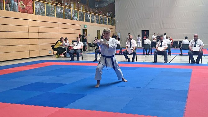 Nico Reim stand am Ende ganz oben auf dem Treppchen (Foto: Karate Do Kwai) Nico Reim stand am Ende ganz oben auf dem Treppchen (Foto: Karate Do Kwai)