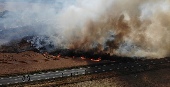Feldbrand bei Gro&szlig;furra (Foto: Silvio Dietzel)