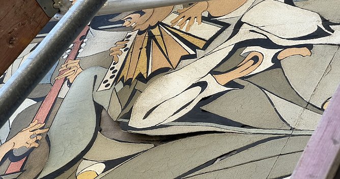 Wandbild in der Sangerhäuser Straße (Foto: Stadtverwaltung) Wandbild in der Sangerhäuser Straße (Foto: Stadtverwaltung)