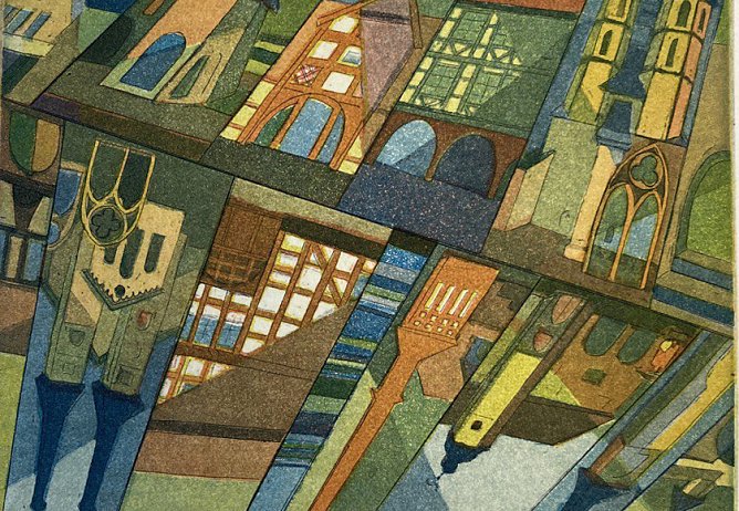 Ausschnitt aus einer Farbradierung von Ute Zyrus-Gonska (Foto: Gonska) Ausschnitt aus einer Farbradierung von Ute Zyrus-Gonska (Foto: Gonska)