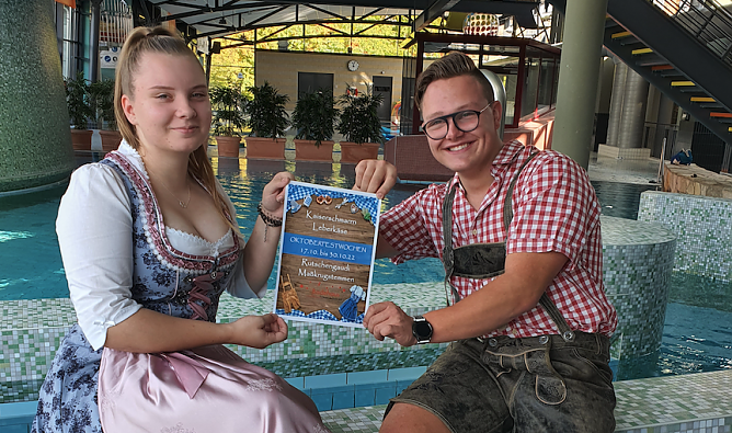 Elli und Anton l&auml;uten die "Oktoberfestwochen" im Badehaus ein (Foto: Badehaus)