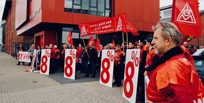 Warnstreik bei Maximator (Foto: agl)