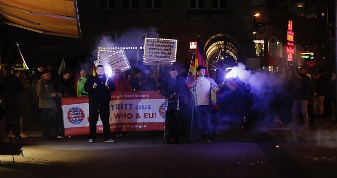 Montagsdemonstration in Nordhausen am 14. November (Foto: agl)