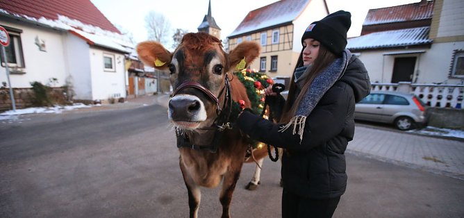 Franzi und Tabaluga auf Festtagstour (Foto: S. Dietzel)