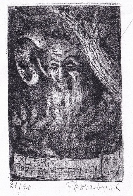 Friedrich Dornbusch, Exlibris Schmidt-Franken (Foto: Heidelore Kneffel) Friedrich Dornbusch, Exlibris Schmidt-Franken (Foto: Heidelore Kneffel)
