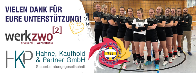 Die Bleicher&ouml;der Volleyballerinnen sagen Danke (Foto: Volleyballgemeinschaft Bleicherode)