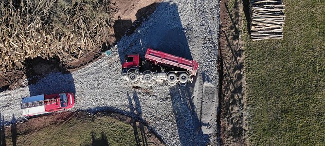 Umgest&uuml;rtzer Lkw bei Hamma (Foto: S. Dietzel)