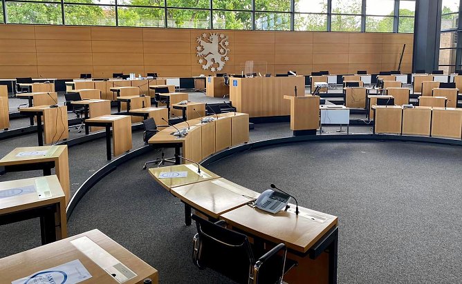 Plenarsaal des Th&uuml;ringer Landtags in Erfurt (Foto: nnz-Archiv)