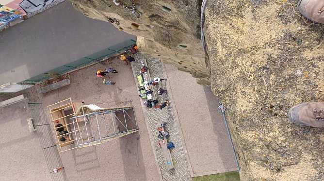 Einer war schon oben (Foto: JuSoWe) Einer war schon oben (Foto: JuSoWe)