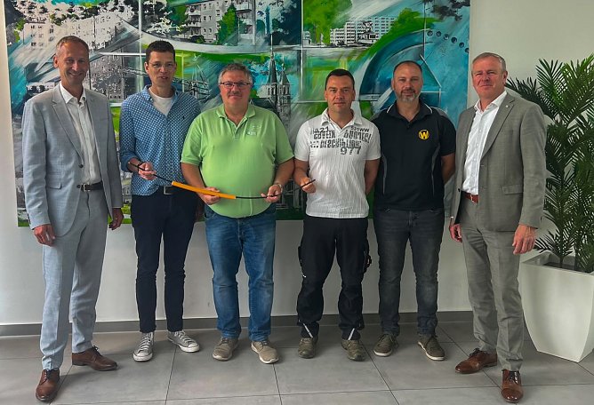 v.l. Sven D&ouml;rmann, Stephan Pein, Michael Ose, Thomas Schuller, Florian Howorka, Steffel Loup (Foto: WBG S&uuml;dharz)