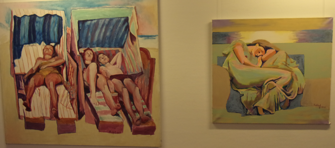 30 Gem&auml;lde von Lutz Bolldorf sind seit gestern Abend in der Kreissparkasse zu sehen (Foto: Hans Georg Backhaus)