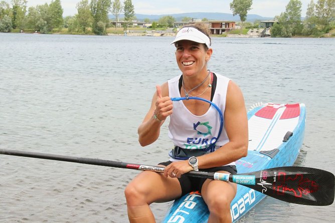 Esperanza Barreras machte auf dem Sundhäuser See das Rennen bei den Damen (Foto: agl) Esperanza Barreras machte auf dem Sundhäuser See das Rennen bei den Damen (Foto: agl)