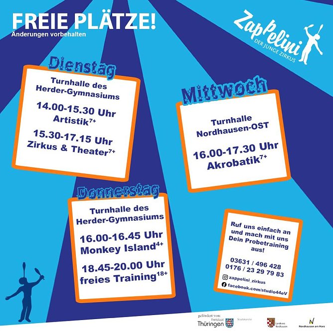 Neues Kursangebot der Zappelinis (Foto: Studio 44) Neues Kursangebot der Zappelinis (Foto: Studio 44)