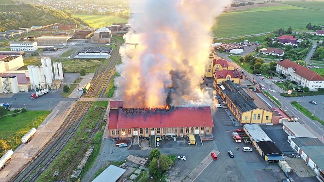 Gro&szlig;brand in Bleicherode am 07. September (Foto: S. Dietzel)