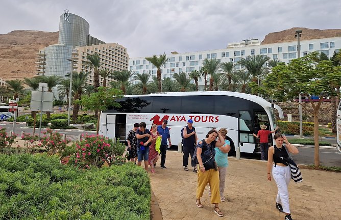 Die Reisegruppe in Ein Bokek (Foto: H.Meinhold)