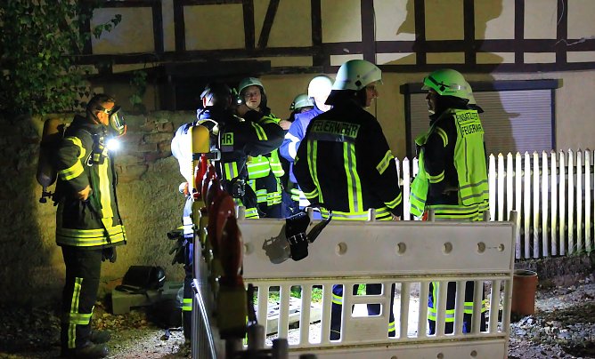 Feuerwehreinsatz in Wolkramshausen (Foto: S.Dietzel) Feuerwehreinsatz in Wolkramshausen (Foto: S.Dietzel)