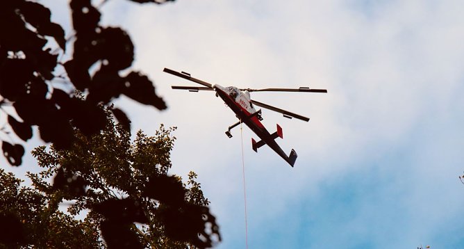 Spezialhubschrauber über dem Südharz (Foto: agl) Spezialhubschrauber über dem Südharz (Foto: agl)