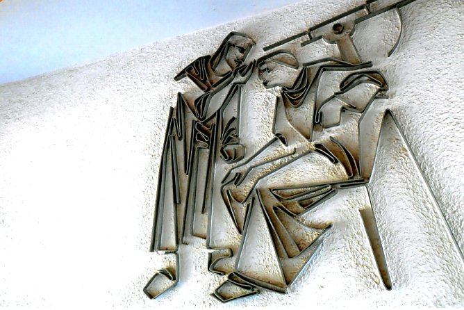 Wandbild an der Bertolt-Brecht-Schule (Foto: H.Kneffel)