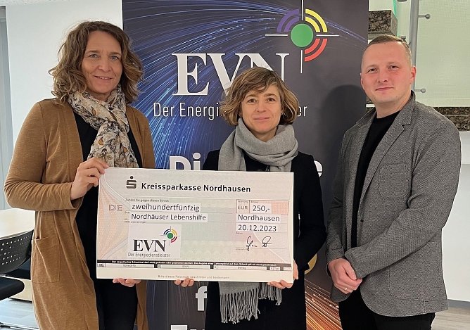 Spendenübergabe an die Lebenshilfe (Foto: EVN ) Spendenübergabe an die Lebenshilfe (Foto: EVN )