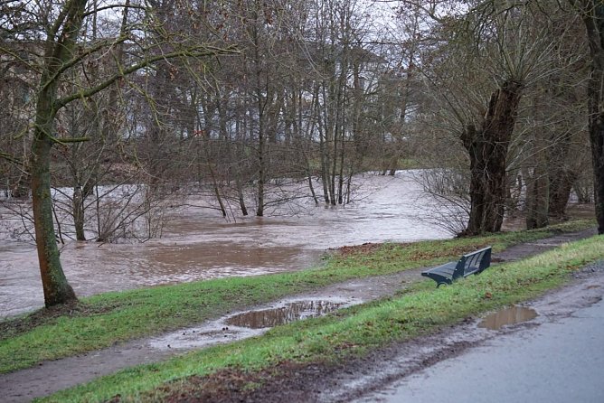 Hochwasser im Nordh&auml;user Stadtpark (Foto: Nicole Schulz)