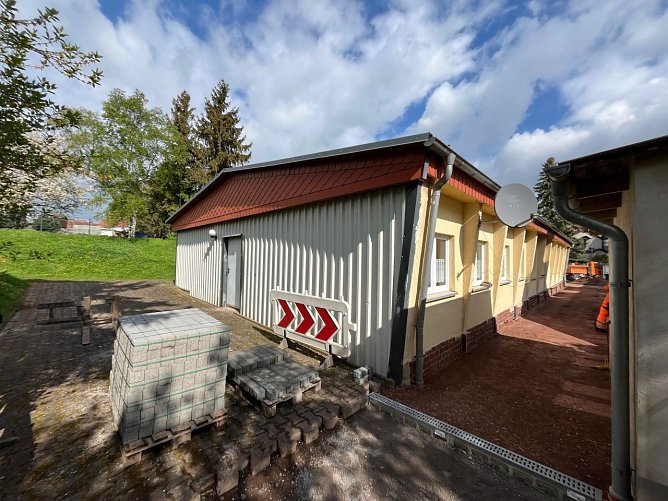 Nordhäuser Bauhof in Hörningen im Einsatz (Foto: Stadt Nordhausen) Nordhäuser Bauhof in Hörningen im Einsatz (Foto: Stadt Nordhausen)