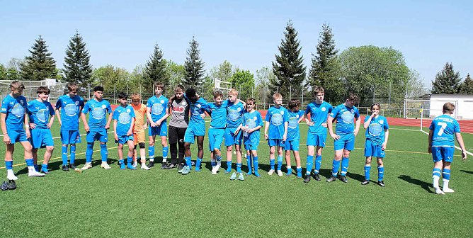 Die C-Junioren des FSV wacker Nordhauen gestern auf dem G&ouml;ldner (Foto: P.Blei)