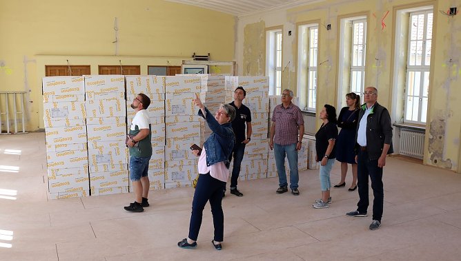 Begehung der Baustelle in Sollstedt (Foto: J.Piper)