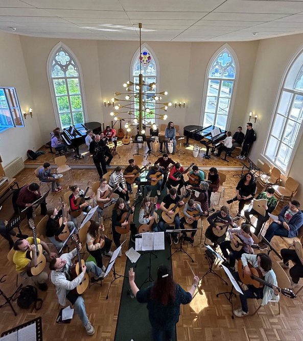 Probe in der Kreismusikschule (Foto: Daniela Heise)