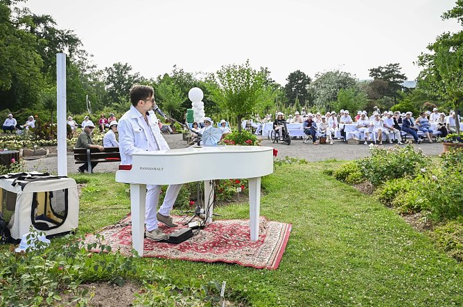 Picknick Konzert "en blanc" im Europa-Rosarium (Foto: Sangerhausen) Picknick Konzert "en blanc" im Europa-Rosarium (Foto: Sangerhausen)