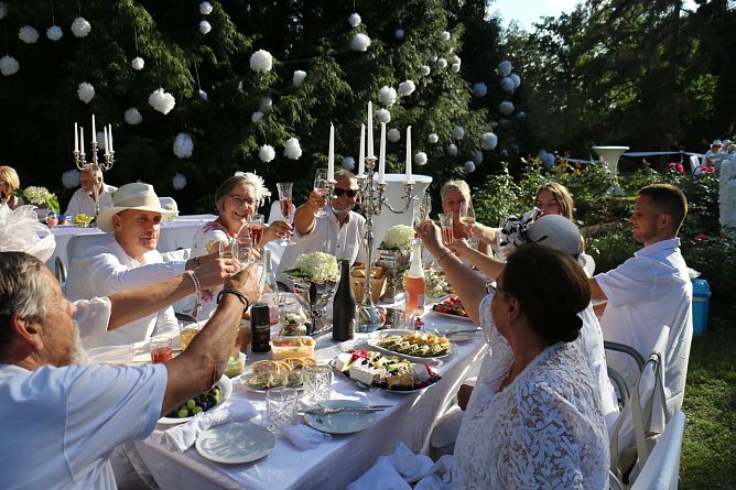 Das letzte "Diner en blanc" fand 2019 im vor der Villa im Park Hohenrode statt (Foto: agl) Das letzte "Diner en blanc" fand 2019 im vor der Villa im Park Hohenrode statt (Foto: agl)