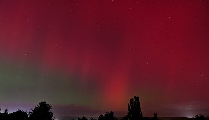 Lichterscheinung &uuml;ber Nordhausen gestern Abend (Foto: Uwe Waldheim)
