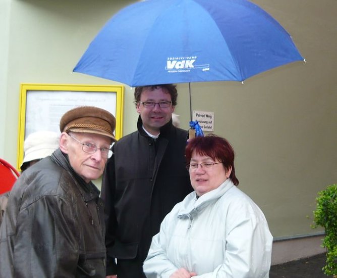 Gespr&auml;ch mit B&uuml;rgermeister (Foto: B. Buchardt)