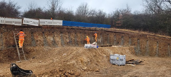Hangsicherung auf der Haardt (Foto: Wasserverband Nordhausen)