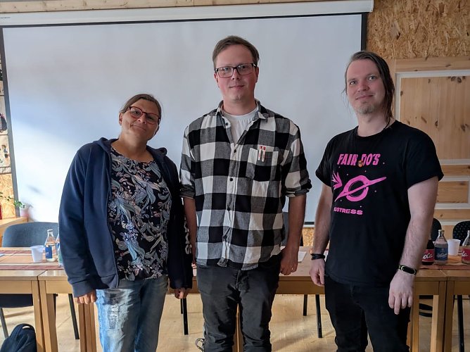 Der neue Vorstand. Von links: Angelika Kleinert (Vorstand), Tom Schieke (Vorsitzender), Pierre Lange (Vorstand) (Foto: Pierre Lange)