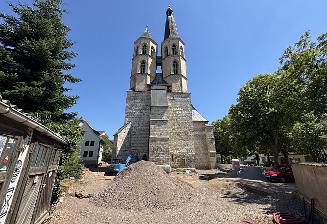 Bauarbeiten am Blasiikirchplatz (Foto: Stadtverwaltung Nordhausen) Bauarbeiten am Blasiikirchplatz (Foto: Stadtverwaltung Nordhausen)