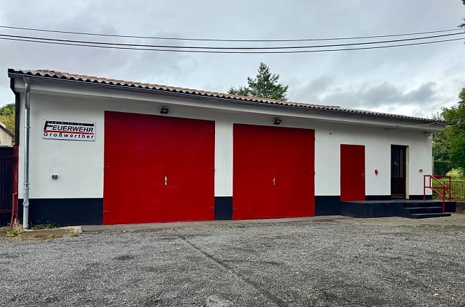 Das schick renovierte Feuerwehrger&auml;tehaus (Foto: FFW Gro&szlig;werther)