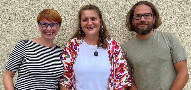 v.l.: Beate Dietrich, Jenny Ettrich und Friedrich Ederer (Foto: M&ouml;nch/HSN)