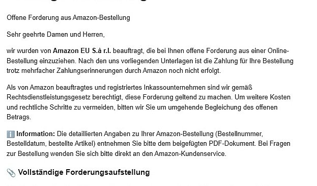 Fakeschreiben (Ausschnitt) (Foto: red) Fakeschreiben (Ausschnitt) (Foto: red)