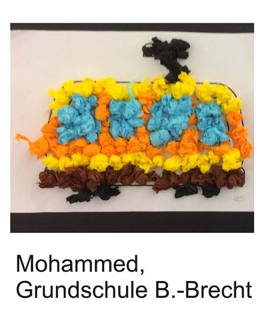 Stra&szlig;enbahnkunst aus Stoff - bei der Wahl der Mittel hatten die K&uuml;nstler freie Wahl (Foto: Axel Schuhmann)